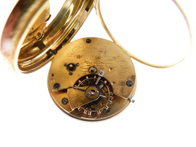 Lot 268 - 18ct gold open-faced pocket watch