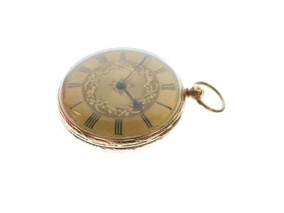 Lot 268 - 18ct gold open-faced pocket watch