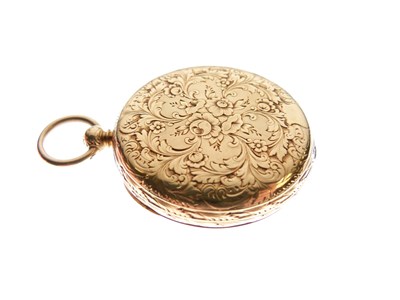 Lot 268 - 18ct gold open-faced pocket watch