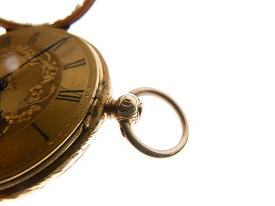 Lot 268 - 18ct gold open-faced pocket watch