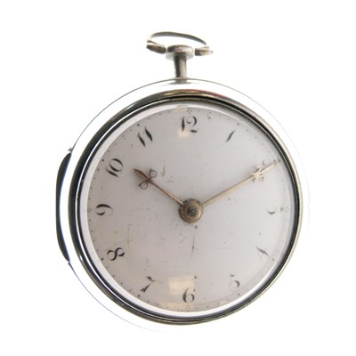 Lot 272 - C. Moore, London - George III silver pair cased pocket watch