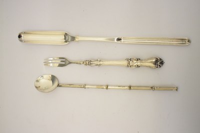 Lot 131 - Pair of George III silver tablespoons and other silver