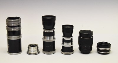 Lot 316 - Group of photographic camera lenses