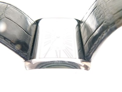 Lot 259 - Cartier - Gentleman's Tank Divan stainless steel cased wristwatch