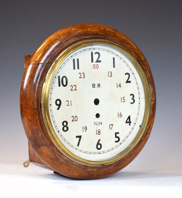 Lot 525 - Railway interest: Early 20th Century wall clock dial and case