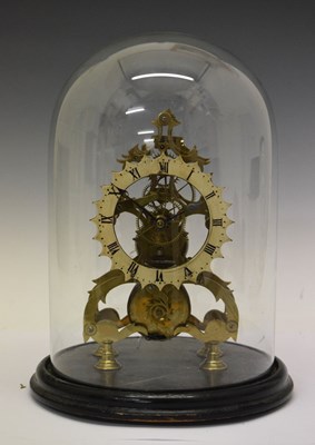 Lot 509 - Mid 19th Century skeleton timepiece with dome