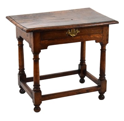 Lot 616 - Oak side table with single drawer