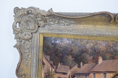 Lot 542 - Ronald (Ron) Moseley (b. 1931) - Oil on canvas - Opening Meet, Castle Combe