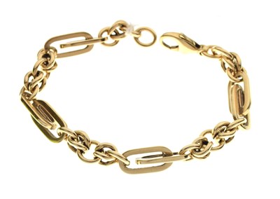 Lot 76 - 9ct gold fancy-link bracelet