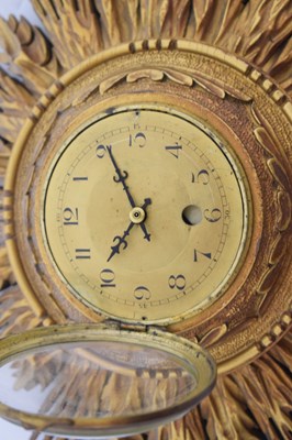 Lot 503 - 20th Century sunburst wall clock