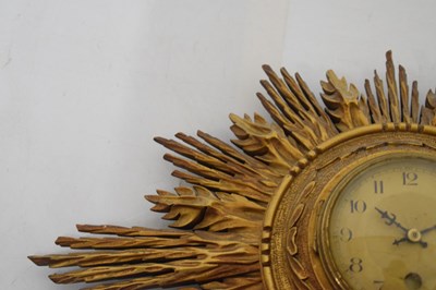 Lot 503 - 20th Century sunburst wall clock