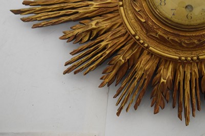 Lot 503 - 20th Century sunburst wall clock