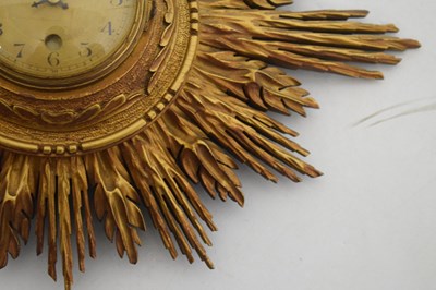 Lot 503 - 20th Century sunburst wall clock