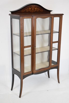 Lot 564 - Edwardian mahogany inlaid display cabinet