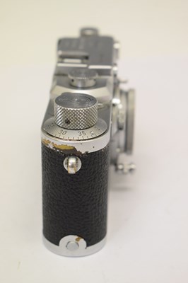 Lot 278 - Leica IIIc 35mm camera, 1950, No. 514874 with Elmar f=5cm 1:3.5 lens