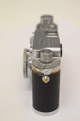 Lot 278 - Leica IIIc 35mm camera, 1950, No. 514874 with Elmar f=5cm 1:3.5 lens