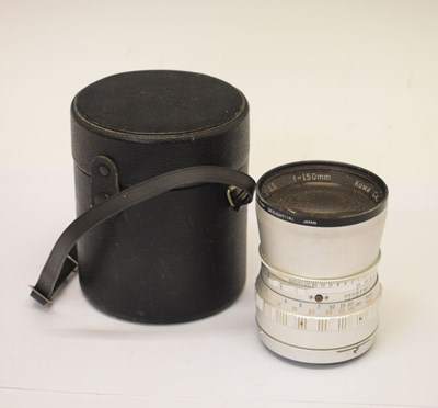 Lot 287 - Kowa medium format 150mm 1:3.5 chrome camera lens. Serial number 161361