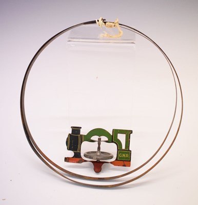 Lot 256 - Railway Interest: Rare GNR tinplate spinning toy