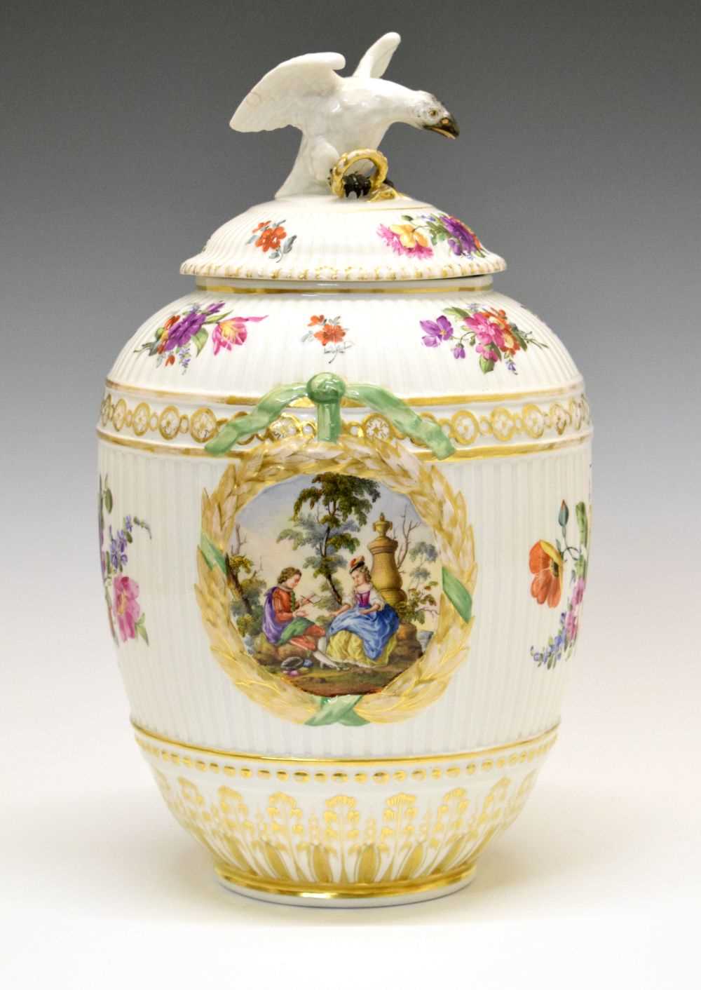 Lot 401 - KPM porcelain covered vase