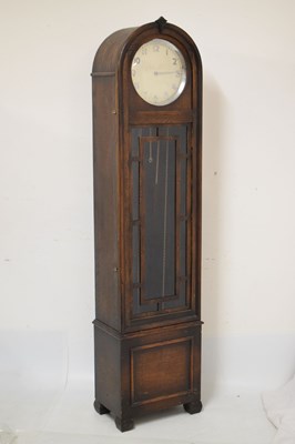 Lot 499 - Circa 1930s oak chiming longcase clock (for restoration)