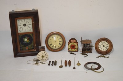 Lot 504 - Collection of Black Forest 'Postman's alarm' type wall clocks and parts