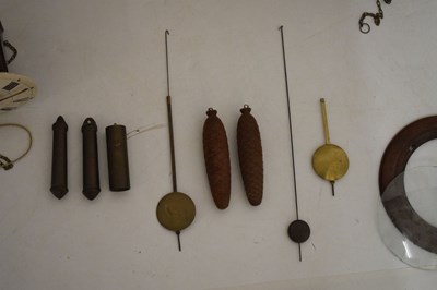 Lot 504 - Collection of Black Forest 'Postman's alarm' type wall clocks and parts
