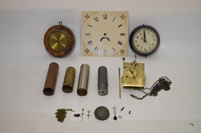 Lot 497 - Longcase clock dial, movement and sundries