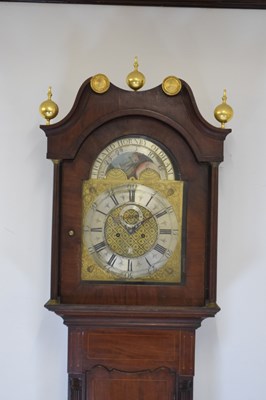 Lot 239 - Early 19th Century inlaid mahogany cased 8-day brass dial longcase clock - Richard Hornby, Oldham