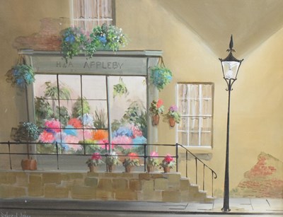 Lot 454 - Deborah Jones (1921-2012)  - Oil on board - H & A  Appleby Florist