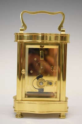 Lot 514 - Reproduction Comitti gilt-metal cased 8 day carriage timepiece