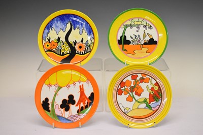 Lot 390 - Four Wedgwood limited edtion Clarice Cliff plates