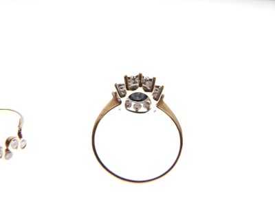 Lot 8 - 9ct sapphire and diamond set ring
