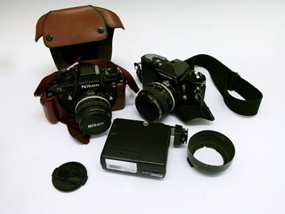 Lot 250 - Nikkormat and Nikon F3 cameras