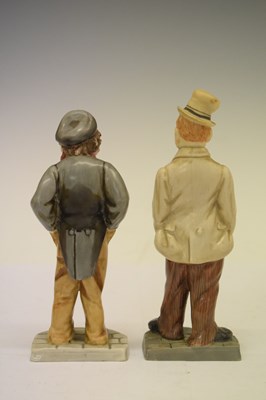 Lot 450 - Royal Worcester - Set of six 'Down and Out' menu holder figures