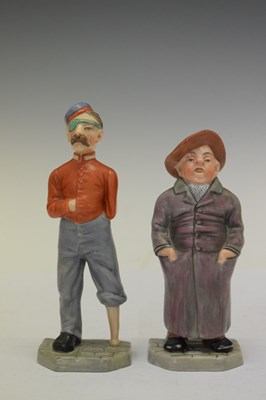 Lot 450 - Royal Worcester - Set of six 'Down and Out' menu holder figures