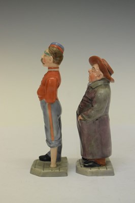Lot 450 - Royal Worcester - Set of six 'Down and Out' menu holder figures