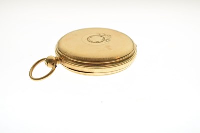 Lot 269 - 18ct open faced pocket watch