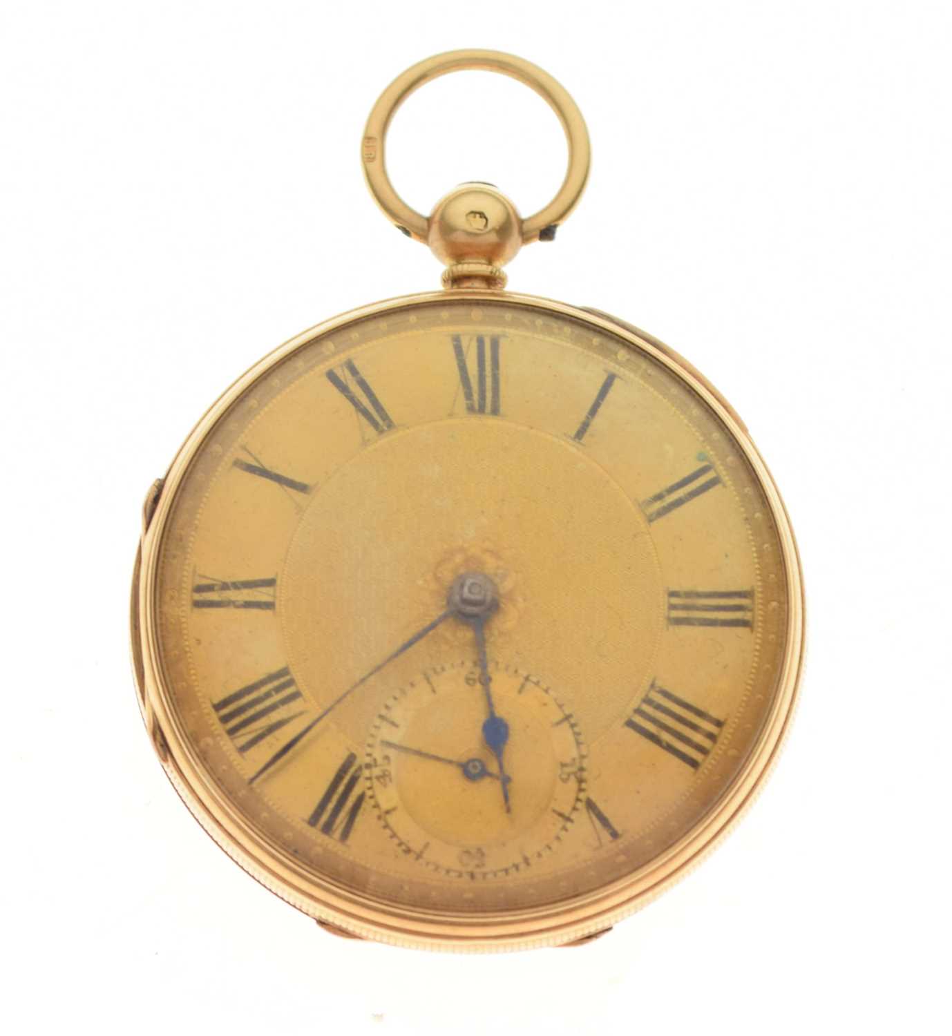 Lot 269 - 18ct open faced pocket watch