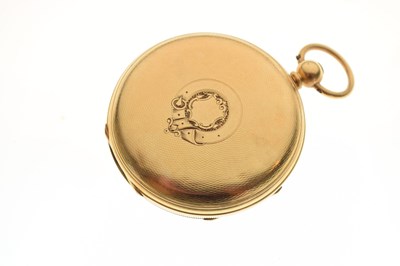 Lot 269 - 18ct open faced pocket watch