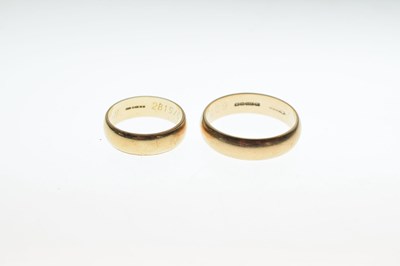 Lot 35 - Two 9ct gold wedding bands