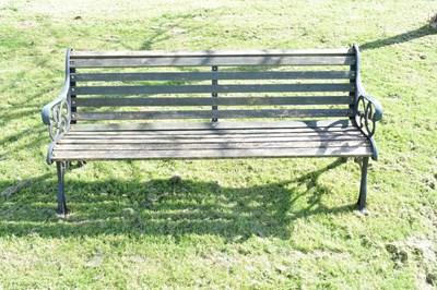 Lot 669 - Two seater two slat wooden garden bench