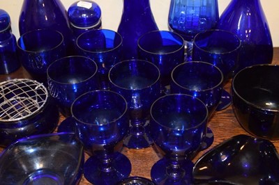 Lot 598 - Quantity of 20th Century Bristol Blue glass
