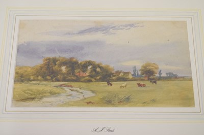 Lot 382 - Arthur James Stark (British, 1831-1902) - Set of three watercolours, plus one other