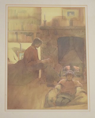 Lot 445 - Colin Allbrook, (b. 1954) - Watercolour - 'The Power Cut'