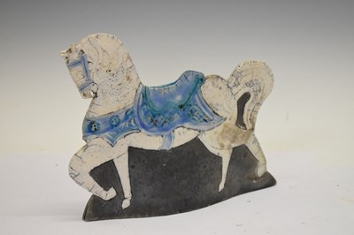 Lot 388 - Studio pottery - Raku fired model of a horse