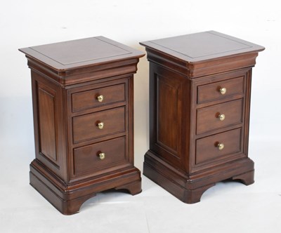 Lot 644 - Pair of mahogany bedside tables