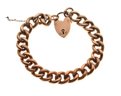 Lot 84 - 9ct gold curb-link bracelet