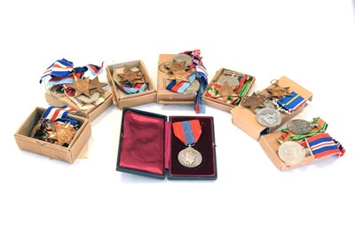 Lot 191 - Seven boxed Second World War medals