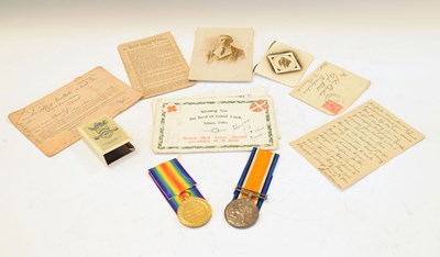 Lot 187 - First World War medal pair