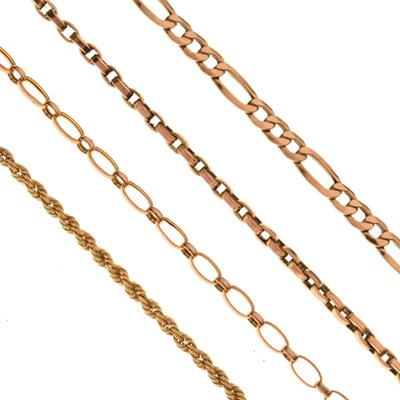 Lot 79 - Two 9ct gold necklaces